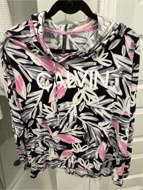 Calvin Klein Performance Pullover with Black, White & Pink Trim